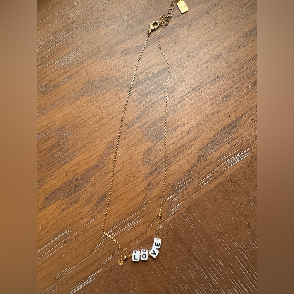 NWOT Little Words Project Chic Gold 'LOVE' Necklace